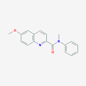 molecular formula C18H16N2O2 B7540419 6-methoxy-N-methyl-N-phenylquinoline-2-carboxamide 