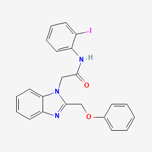 molecular formula C22H18IN3O2 B7540446 N-(2-iodophenyl)-2-[2-(phenoxymethyl)benzimidazol-1-yl]acetamide 