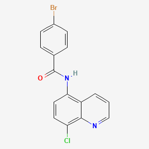 molecular formula C16H10BrClN2O B7540466 4-bromo-N-(8-chloroquinolin-5-yl)benzamide 