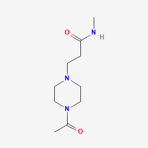 molecular formula C10H19N3O2 B7540502 3-(4-acetylpiperazin-1-yl)-N-methylpropanamide 