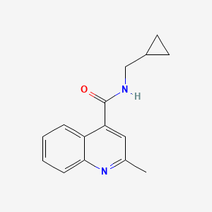 molecular formula C15H16N2O B7540532 N-(cyclopropylmethyl)-2-methylquinoline-4-carboxamide 
