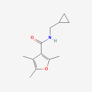 molecular formula C12H17NO2 B7540546 N-(cyclopropylmethyl)-2,4,5-trimethylfuran-3-carboxamide 