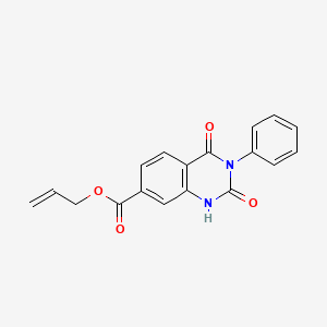 molecular formula C18H14N2O4 B7540550 prop-2-enyl 2,4-dioxo-3-phenyl-1H-quinazoline-7-carboxylate 