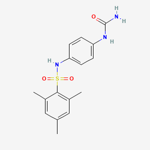 molecular formula C16H19N3O3S B7540591 [4-[(2,4,6-Trimethylphenyl)sulfonylamino]phenyl]urea 