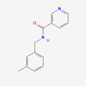 molecular formula C14H14N2O B7540598 N-[(3-methylphenyl)methyl]pyridine-3-carboxamide 