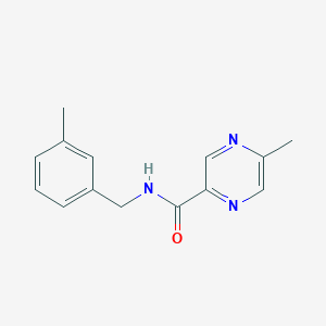 molecular formula C14H15N3O B7540600 5-methyl-N-[(3-methylphenyl)methyl]pyrazine-2-carboxamide 