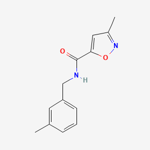 molecular formula C13H14N2O2 B7540631 3-methyl-N-[(3-methylphenyl)methyl]-1,2-oxazole-5-carboxamide 