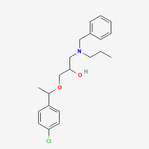molecular formula C21H28ClNO2 B7540653 1-[Benzyl(propyl)amino]-3-[1-(4-chlorophenyl)ethoxy]propan-2-ol 