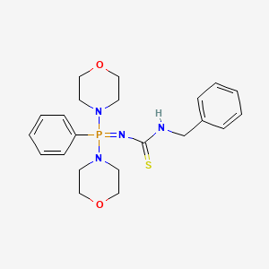 1-Benzyl-3-[dimorpholin-4-yl(phenyl)-lambda5-phosphanylidene]thiourea