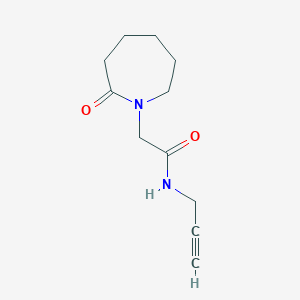 molecular formula C11H16N2O2 B7540675 2-(2-oxoazepan-1-yl)-N-prop-2-ynylacetamide 