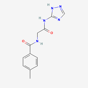 molecular formula C12H13N5O2 B7540695 4-methyl-N-[2-oxo-2-(1H-1,2,4-triazol-5-ylamino)ethyl]benzamide 