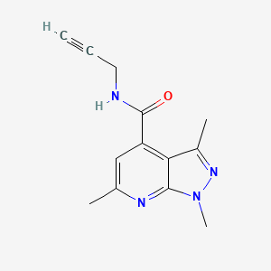 1,3,6-trimethyl-N-prop-2-ynylpyrazolo[3,4-b]pyridine-4-carboxamide