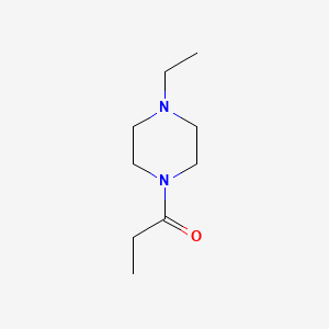 molecular formula C9H18N2O B7540736 Piperazine,1-ethyl-4-(1-oxopropyl)-(9ci) 