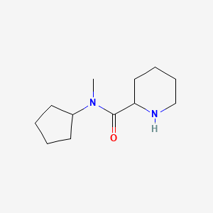 molecular formula C12H22N2O B7540756 N-cyclopentyl-N-methylpiperidine-2-carboxamide 