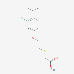 molecular formula C14H20O3S B7540769 2-({2-[3-Methyl-4-(propan-2-yl)phenoxy]ethyl}sulfanyl)acetic acid 