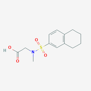 molecular formula C13H17NO4S B7540777 2-[Methyl(5,6,7,8-tetrahydronaphthalen-2-ylsulfonyl)amino]acetic acid 