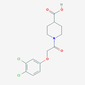 molecular formula C14H15Cl2NO4 B7540778 1-[2-(3,4-Dichlorophenoxy)acetyl]piperidine-4-carboxylic acid 