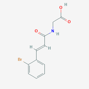 molecular formula C11H10BrNO3 B7540815 2-[[(E)-3-(2-bromophenyl)prop-2-enoyl]amino]acetic acid 