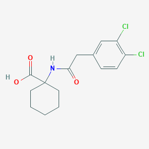 molecular formula C15H17Cl2NO3 B7540822 1-[[2-(3,4-Dichlorophenyl)acetyl]amino]cyclohexane-1-carboxylic acid 