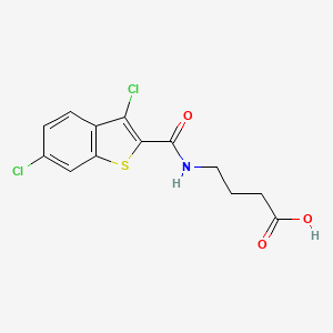 molecular formula C13H11Cl2NO3S B7540832 4-[(3,6-Dichloro-1-benzothiophene-2-carbonyl)amino]butanoic acid 