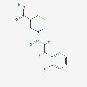 molecular formula C16H19NO4 B7540836 1-[(E)-3-(2-methoxyphenyl)prop-2-enoyl]piperidine-3-carboxylic acid 