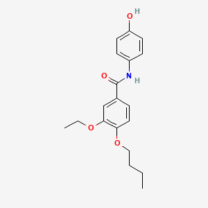 molecular formula C19H23NO4 B7540841 4-butoxy-3-ethoxy-N-(4-hydroxyphenyl)benzamide 