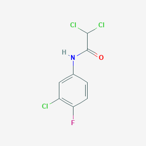 molecular formula C8H5Cl3FNO B7540846 2,2-dichloro-N-(3-chloro-4-fluorophenyl)acetamide 