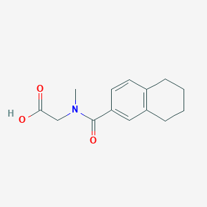 molecular formula C14H17NO3 B7540873 2-[Methyl(5,6,7,8-tetrahydronaphthalene-2-carbonyl)amino]acetic acid 