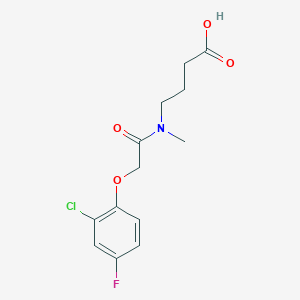 molecular formula C13H15ClFNO4 B7540884 4-[[2-(2-Chloro-4-fluorophenoxy)acetyl]-methylamino]butanoic acid 
