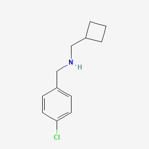 molecular formula C12H16ClN B7540899 N-[(4-chlorophenyl)methyl]-1-cyclobutylmethanamine 