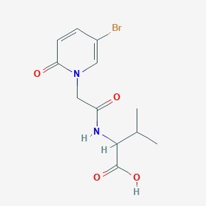 molecular formula C12H15BrN2O4 B7540912 2-[[2-(5-Bromo-2-oxopyridin-1-yl)acetyl]amino]-3-methylbutanoic acid 