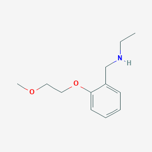 molecular formula C12H19NO2 B7540920 N-[[2-(2-methoxyethoxy)phenyl]methyl]ethanamine 