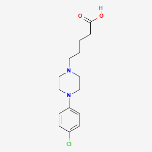 molecular formula C15H21ClN2O2 B7540935 5-[4-(4-Chlorophenyl)piperazin-1-yl]pentanoic acid 