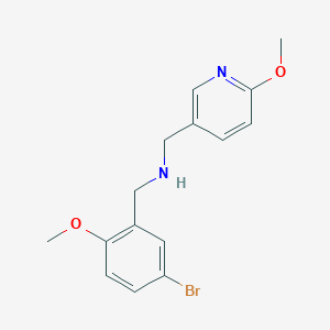 molecular formula C15H17BrN2O2 B7540942 N-[(5-bromo-2-methoxyphenyl)methyl]-1-(6-methoxypyridin-3-yl)methanamine 