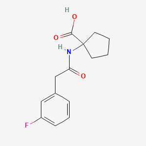 molecular formula C14H16FNO3 B7540965 1-[[2-(3-Fluorophenyl)acetyl]amino]cyclopentane-1-carboxylic acid 
