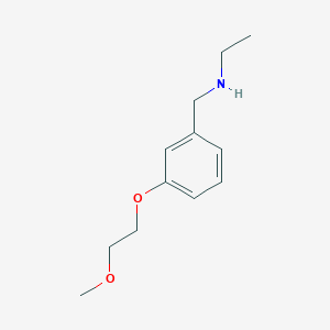 molecular formula C12H19NO2 B7540971 N-[[3-(2-methoxyethoxy)phenyl]methyl]ethanamine 