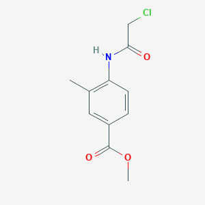 molecular formula C11H12ClNO3 B7540986 Methyl 4-[(2-chloroacetyl)amino]-3-methylbenzoate 