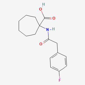 1-[[2-(4-Fluorophenyl)acetyl]amino]cycloheptane-1-carboxylic acid