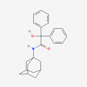 molecular formula C24H27NO2 B7541045 N-(1-adamantyl)-2-hydroxy-2,2-diphenylacetamide 