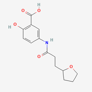 2-Hydroxy-5-[3-(oxolan-2-yl)propanoylamino]benzoic acid