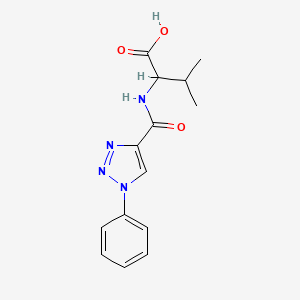 3-Methyl-2-[(1-phenyltriazole-4-carbonyl)amino]butanoic acid