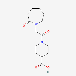 molecular formula C14H22N2O4 B7541104 1-[2-(2-Oxoazepan-1-yl)acetyl]piperidine-4-carboxylic acid 