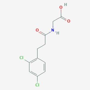molecular formula C11H11Cl2NO3 B7541110 2-[3-(2,4-Dichlorophenyl)propanoylamino]acetic acid 