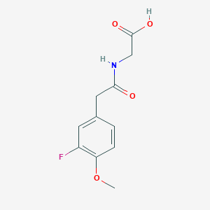 molecular formula C11H12FNO4 B7541126 2-[[2-(3-Fluoro-4-methoxyphenyl)acetyl]amino]acetic acid 