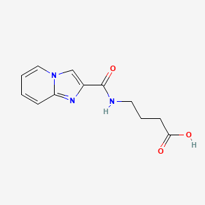molecular formula C12H13N3O3 B7541171 4-(Imidazo[1,2-a]pyridine-2-carbonylamino)butanoic acid 