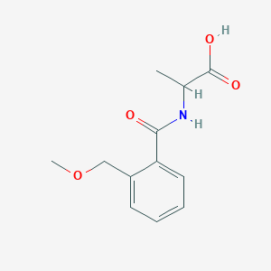 molecular formula C12H15NO4 B7541179 2-[[2-(Methoxymethyl)benzoyl]amino]propanoic acid 