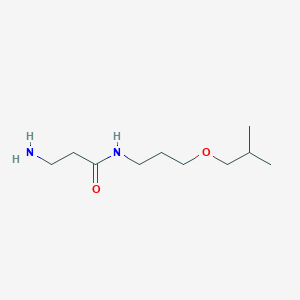molecular formula C10H22N2O2 B7541181 3-amino-N-[3-(2-methylpropoxy)propyl]propanamide 