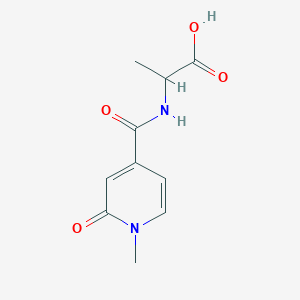 molecular formula C10H12N2O4 B7541198 2-[(1-Methyl-2-oxopyridine-4-carbonyl)amino]propanoic acid 
