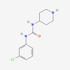molecular formula C12H16ClN3O B7541205 1-(3-Chlorophenyl)-3-piperidin-4-ylurea 