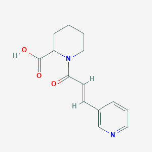 molecular formula C14H16N2O3 B7541265 1-[(E)-3-pyridin-3-ylprop-2-enoyl]piperidine-2-carboxylic acid 